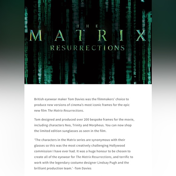 🔥TOM DAVIES🔥”LEXY” Matrix Resurrections Cat Eye Sunglasses, Ltd Edition - Picture 4 of 11